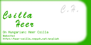 csilla heer business card